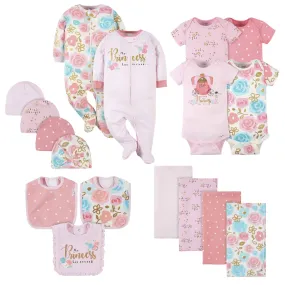 17-Piece Baby Girls Princess Apparel & Blankets Set