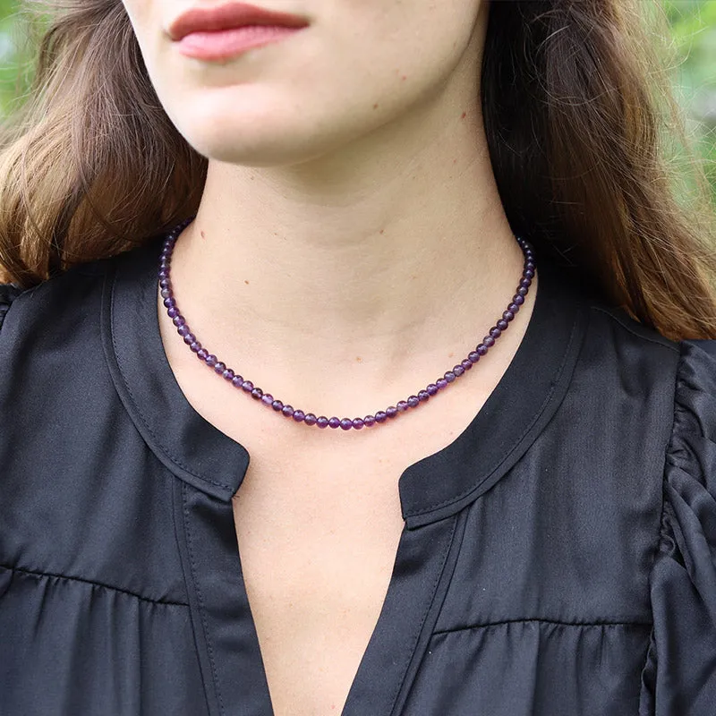 Amethyst Beaded Necklace