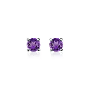 AMETHYST ROUND CUT STUDS