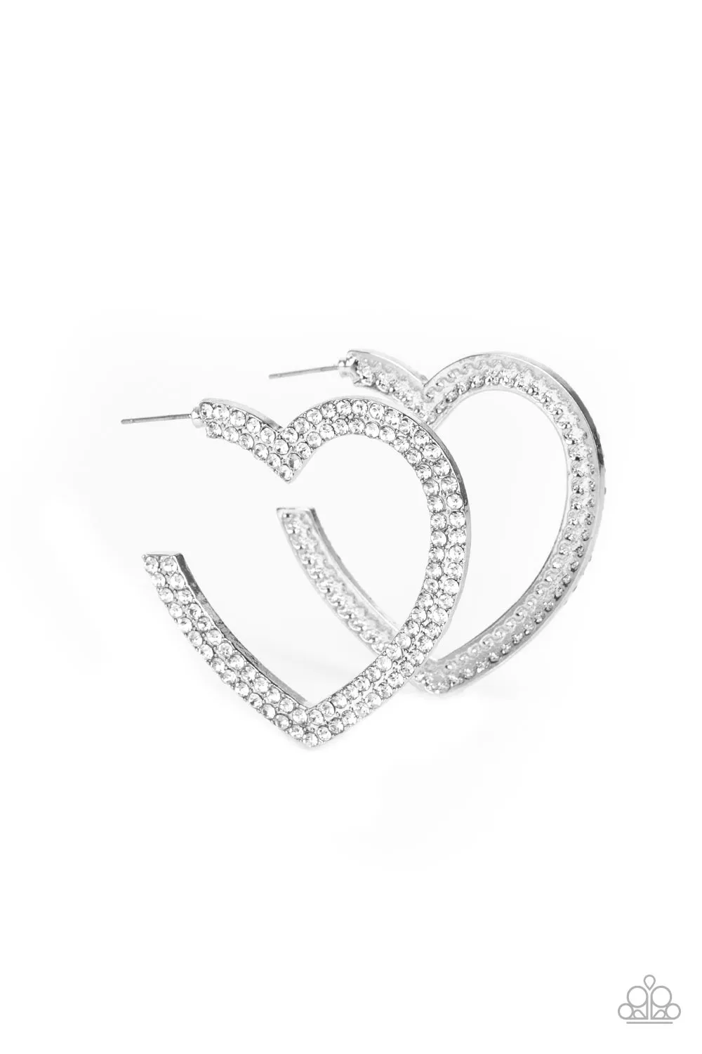 AMORE to Love - White Hoop Earring