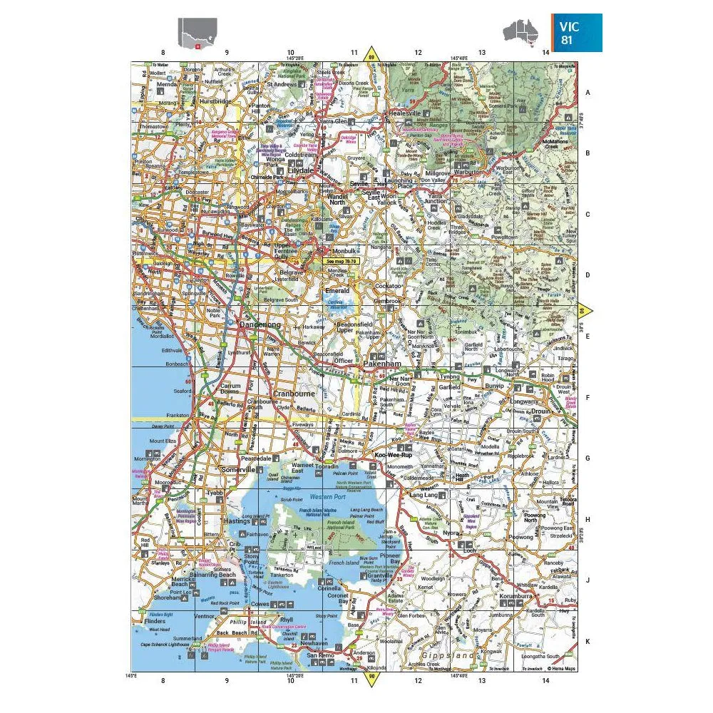 Australia Road & 4WD Handy Atlas - 13th Edition