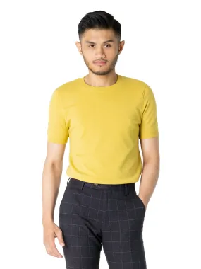 Basic Crew Neck Tee - Yellow