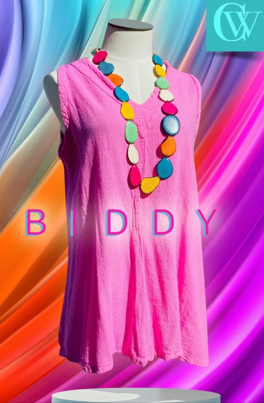 Biddy- Tunic Tank with Fun Pleating Detail