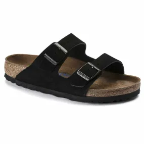 Birkenstock Seasonal, Arizona SFB, Suede Leather, Narrow Fit, Black