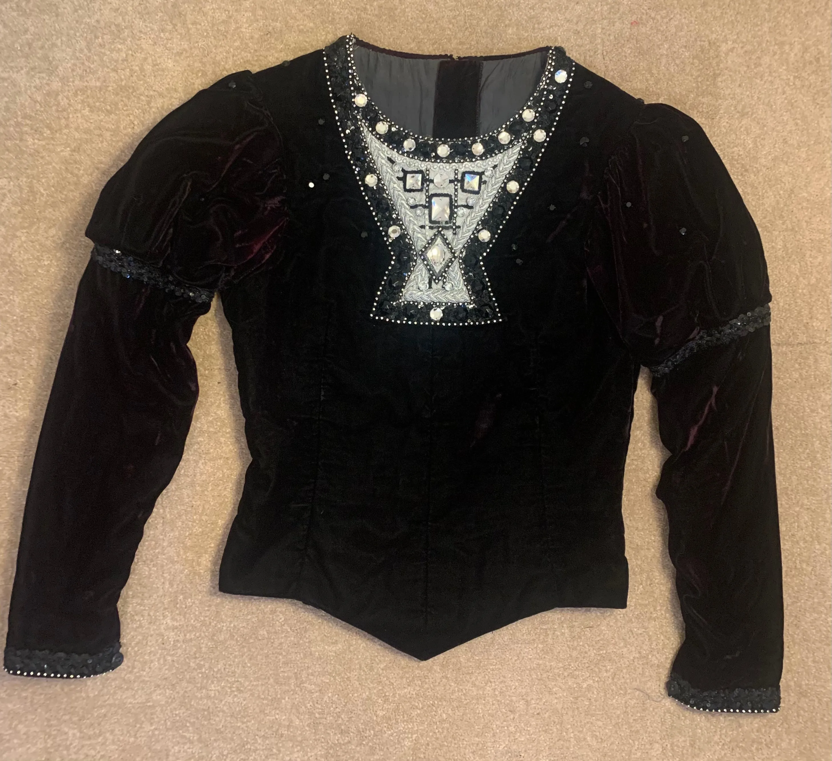 Bolshoi black velvet Prince's Tunic - Hire Only