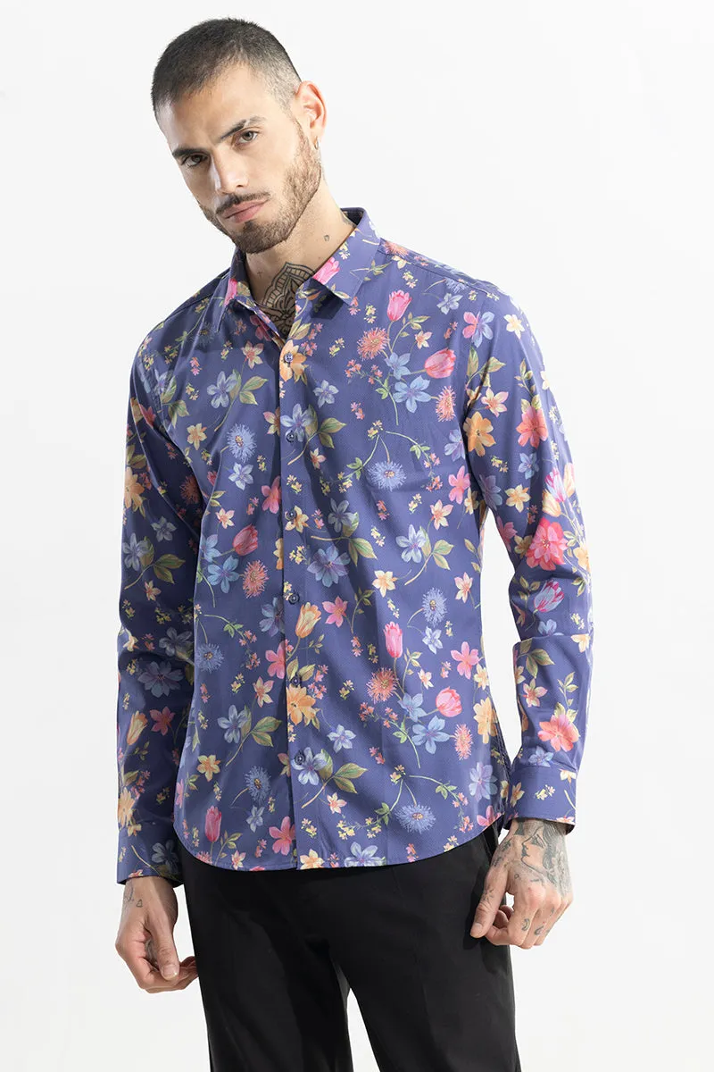 Botanic Bloom Blue Shirt