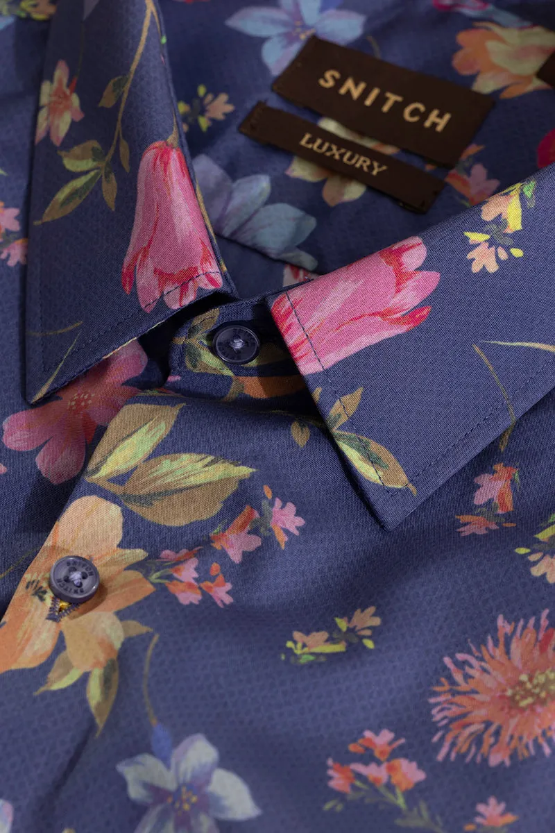 Botanic Bloom Blue Shirt