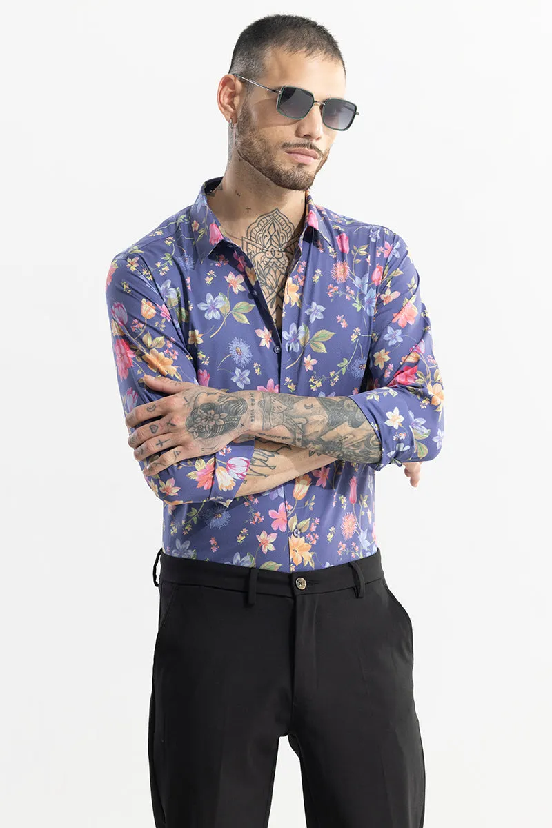 Botanic Bloom Blue Shirt