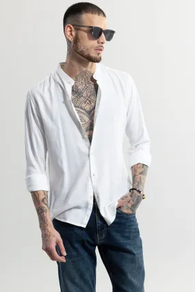 Classic Mandarin White Shirt