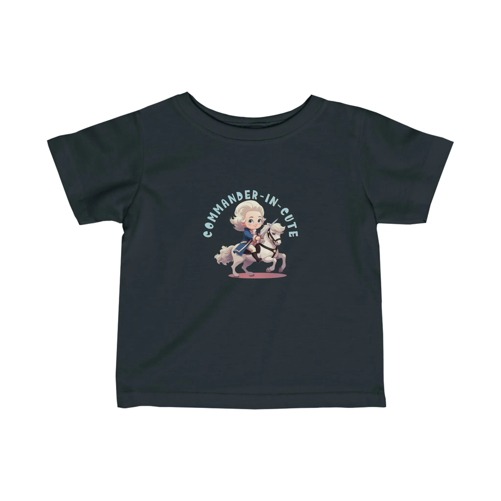 Commander-in-Cute George Washington Infant Fine Jersey Tee