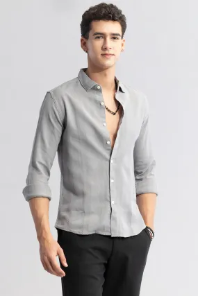 Cosmic Crush Grey Self Stripe Shirt