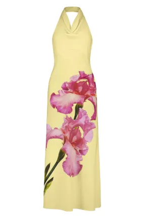 COWL SLIP DRESS-IRIS FLORAL