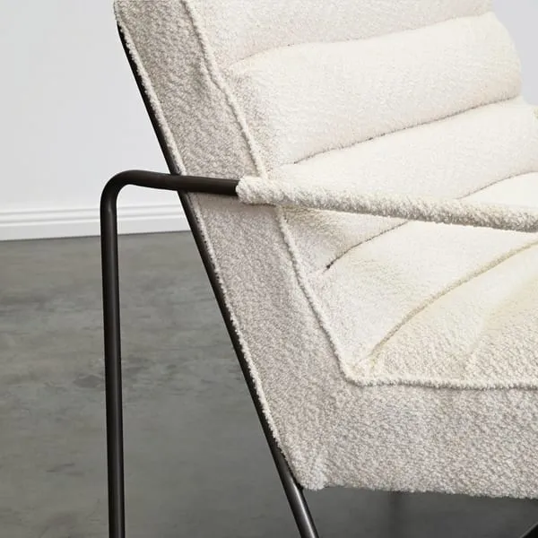 Darcy and Duke Cubica Chair - Boucle Cream Black Frame