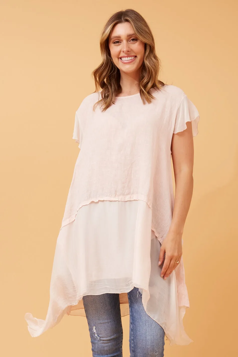 DAYA DOUBLE LAYER LINEN TOP