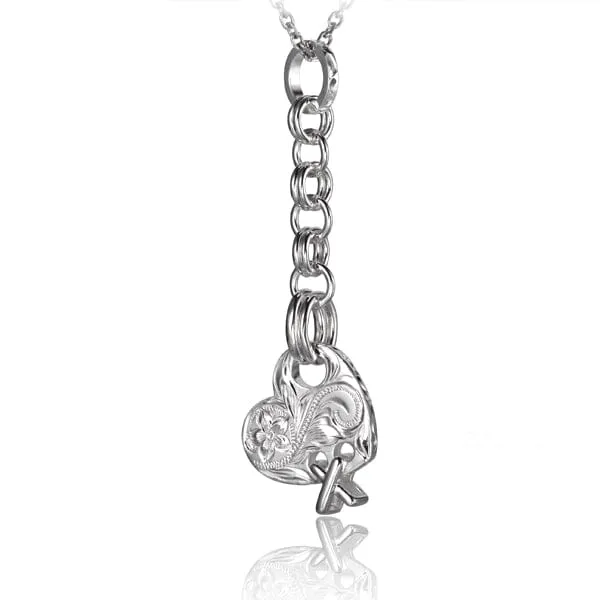 Engraved Chained Heart Pendant