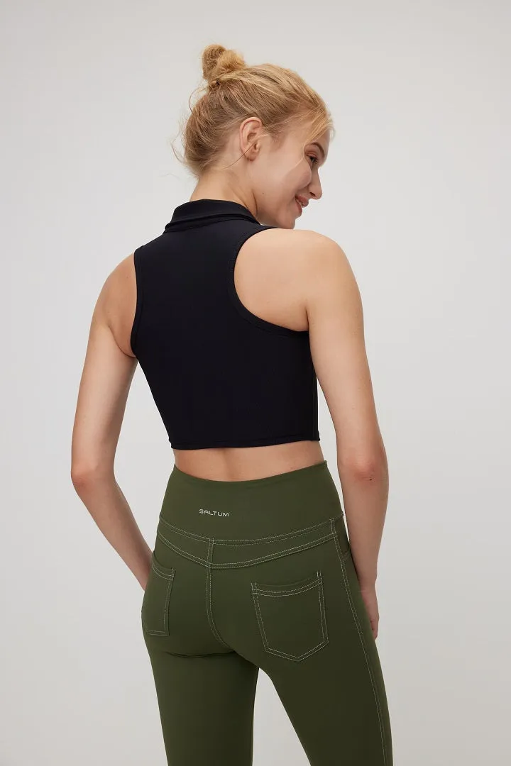 FlexEase™ Women's Collared Crop Tops