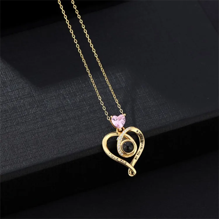 Full of love Heart Shaped Necklace with Picture Inside