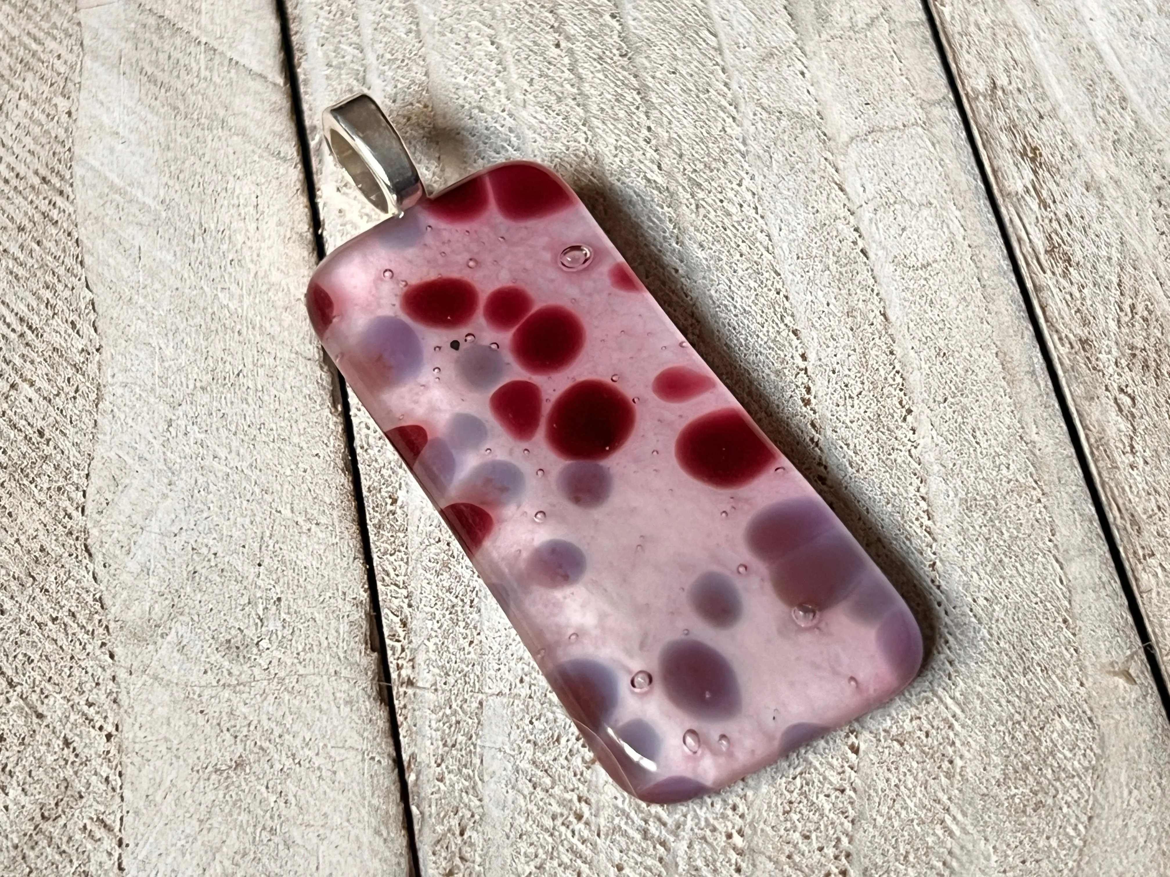 Fused Glass Pendant~ Amethyst Inspiration