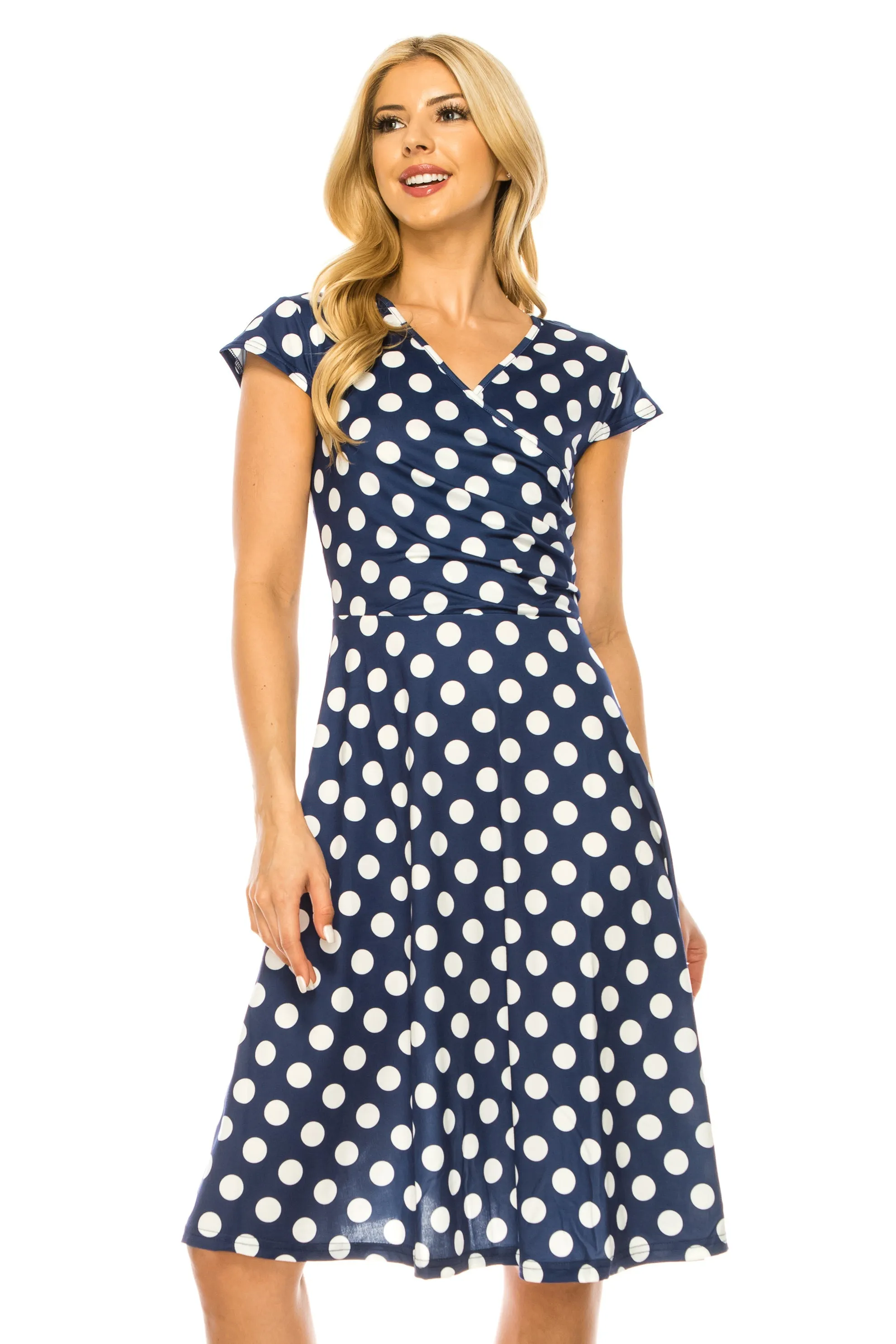 Haute Edition Women's Print V-Neck Skater Dress