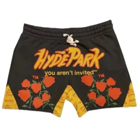 Hyde Park Rambling Rose Panel Shorts (Black)