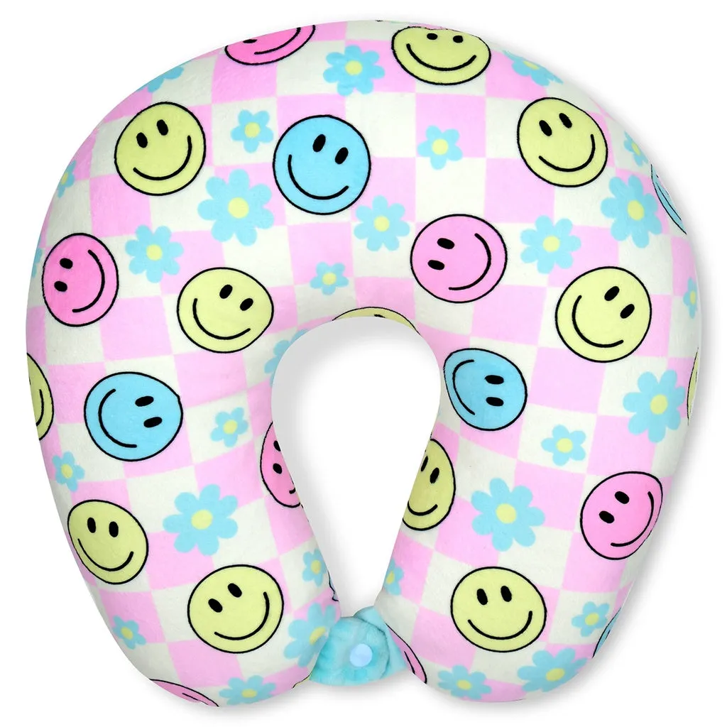 Iscream Happy Check Neck Pillow