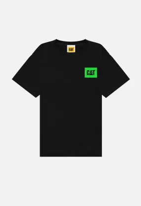 JE X CAT University Logo Tee / Black X Green