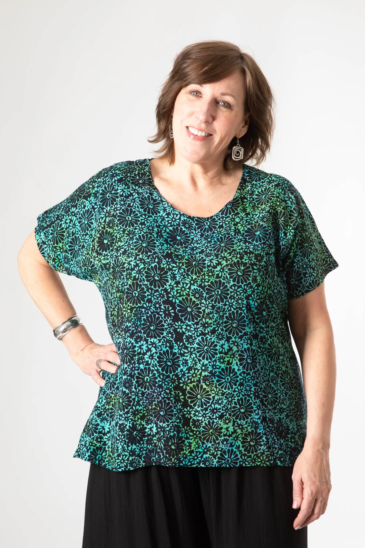 Kimber Batik Short Sleeve Tunic