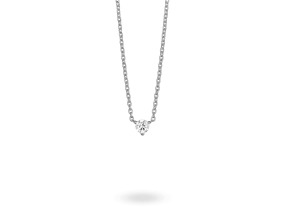 Lab-Grown Diamond ct. Mini Round Brilliant Solitaire 10k Gold Pendant | White