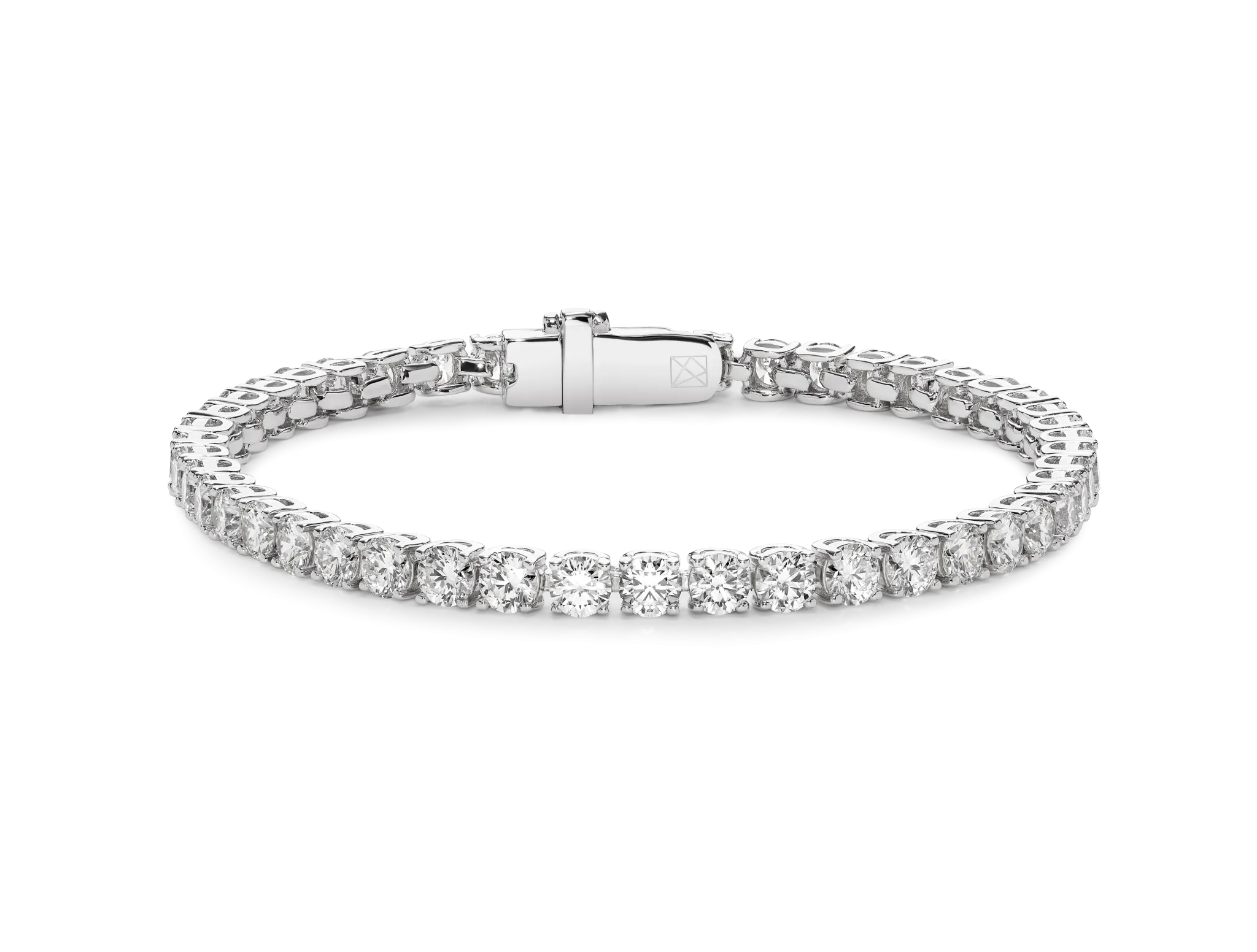 Lab-Grown Diamond Medium Tennis Bracelet - E/F color, 6.5 length | White