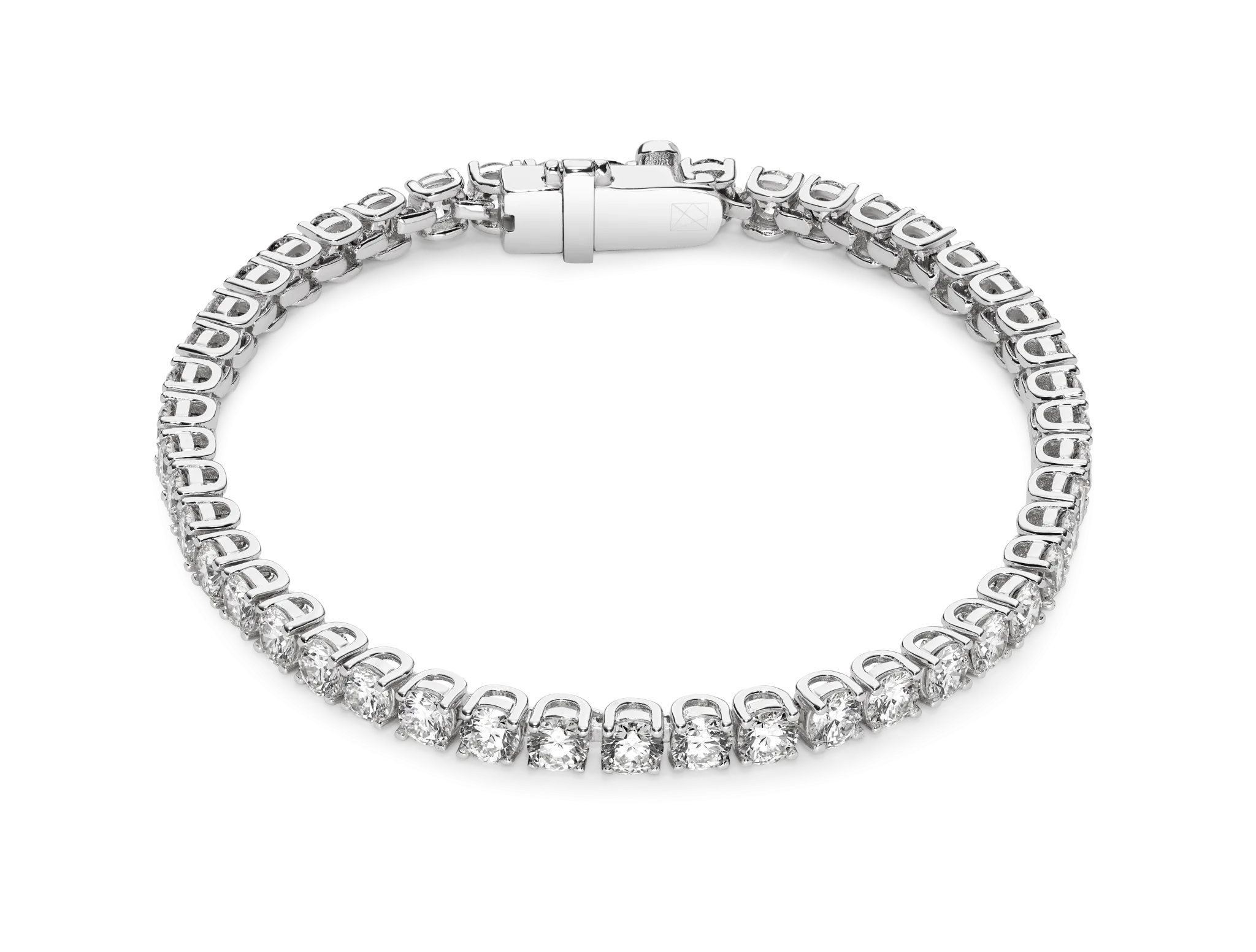 Lab-Grown Diamond Medium Tennis Bracelet - E/F color, 6.5 length | White