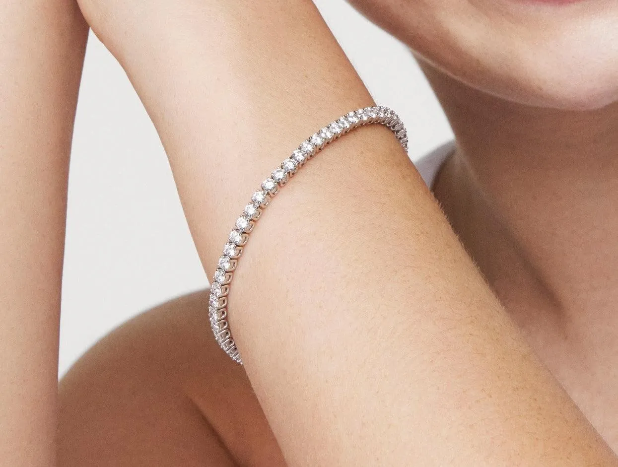 Lab-Grown Diamond Small Tennis Bracelet - G/H color, 7 length | White