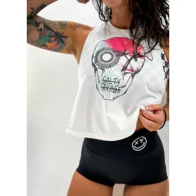 Ladies "Dead n Gone” Flowy Racerback Crop Tank