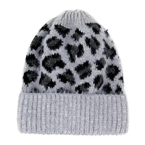 Leopard Print Beanie Hat Leopard Pattern Winter Hat