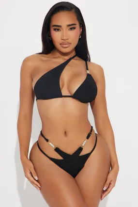 Liana Gems Asymmetrical 2 Piece Bikini - Black