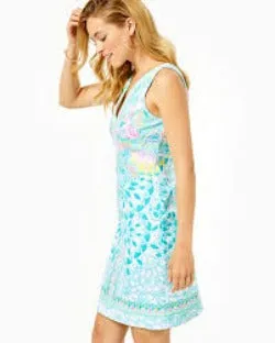 Lilly Pulitzer Sigrid Shift Dress - Multi Caribbean Citrus Engineered Knit Dress