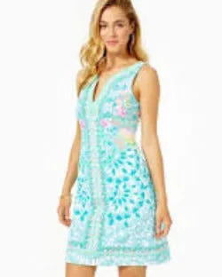 Lilly Pulitzer Sigrid Shift Dress - Multi Caribbean Citrus Engineered Knit Dress