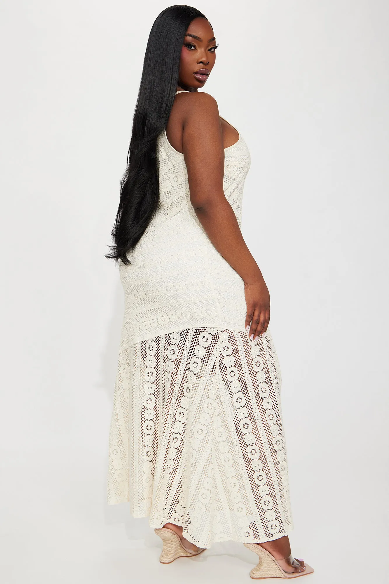 Lisa Lace Maxi Dress - Cream