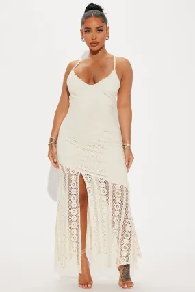 Lisa Lace Maxi Dress - Cream