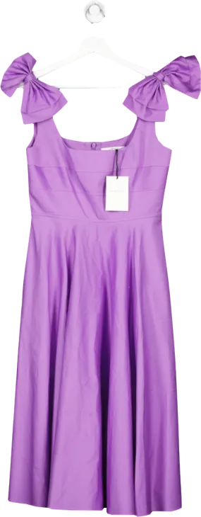 LK Bennett Purple Emerald Bow Dress In Wisteria UK 10