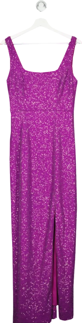 LK Bennett Purple Sequin Maxi Dress UK 10