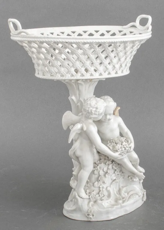 Meissen Style White Porcelain Figural Epergne