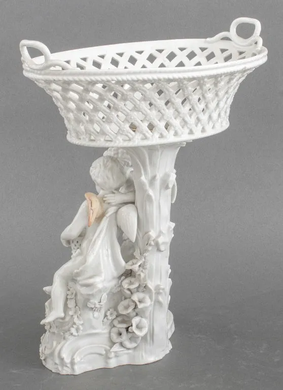 Meissen Style White Porcelain Figural Epergne