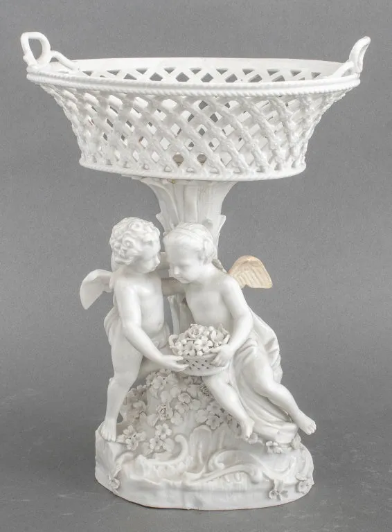 Meissen Style White Porcelain Figural Epergne