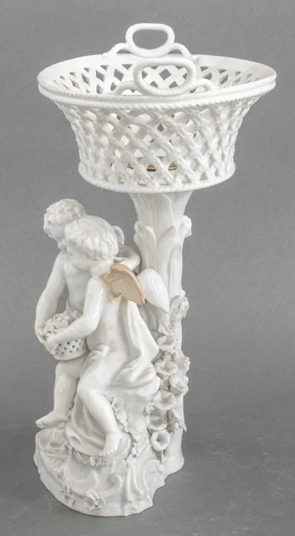 Meissen Style White Porcelain Figural Epergne