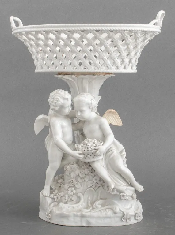 Meissen Style White Porcelain Figural Epergne