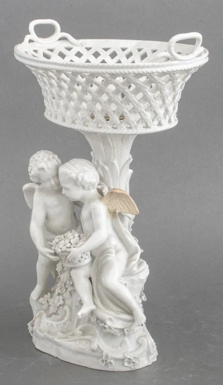 Meissen Style White Porcelain Figural Epergne