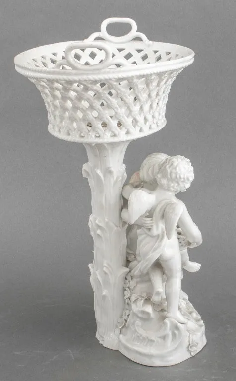 Meissen Style White Porcelain Figural Epergne