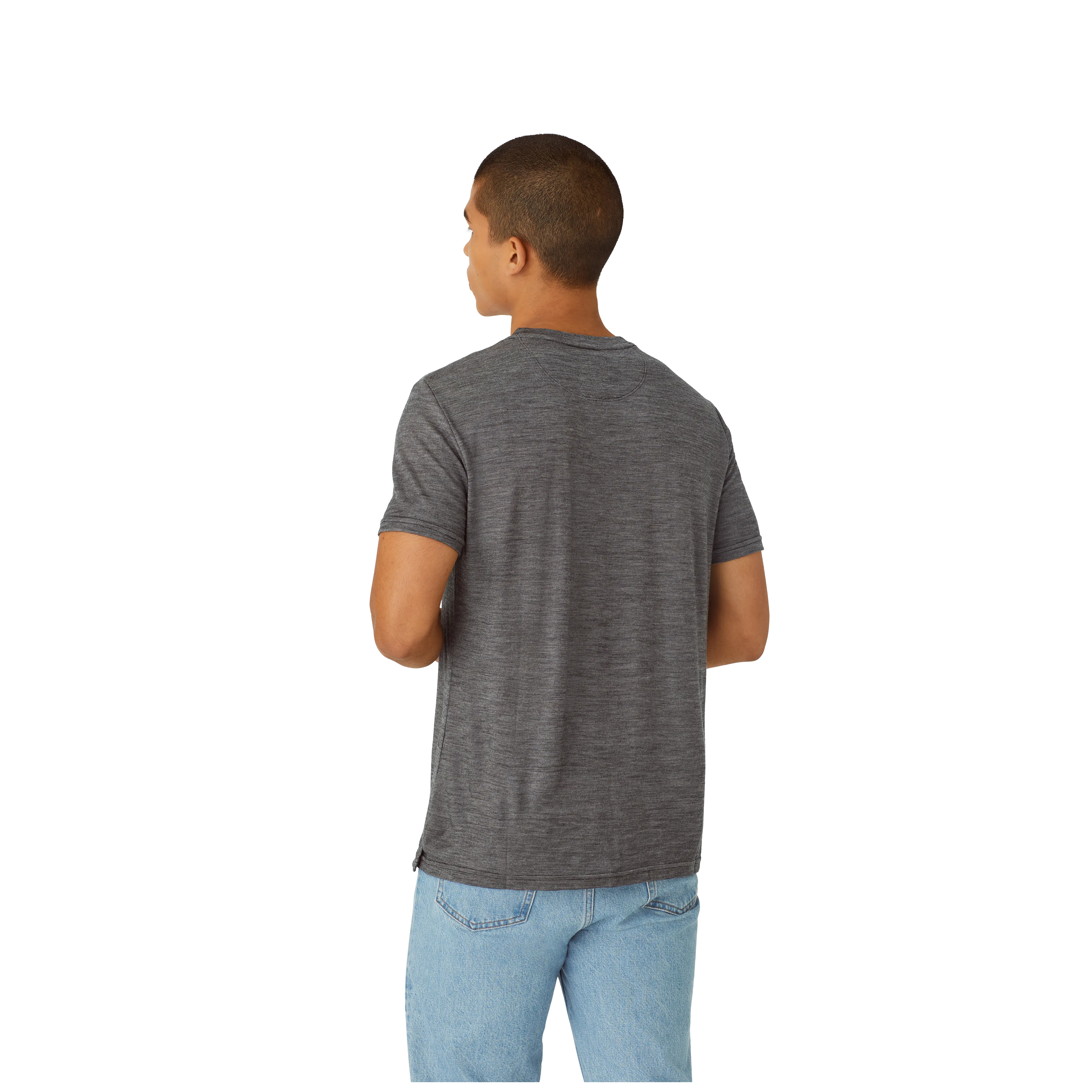 Men's Merino Wool Blend Crew Neck T-Shirt