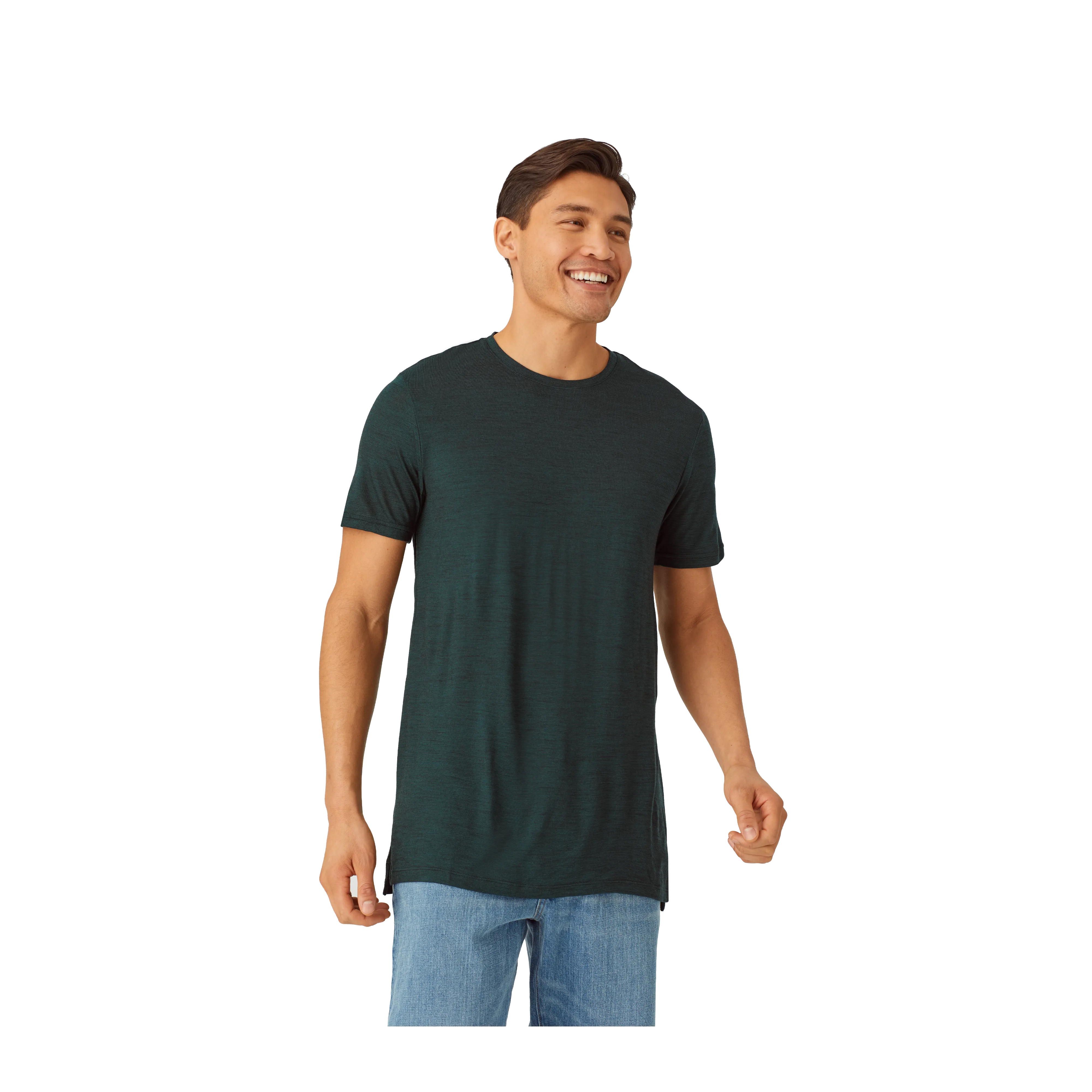 Men's Merino Wool Blend Crew Neck T-Shirt