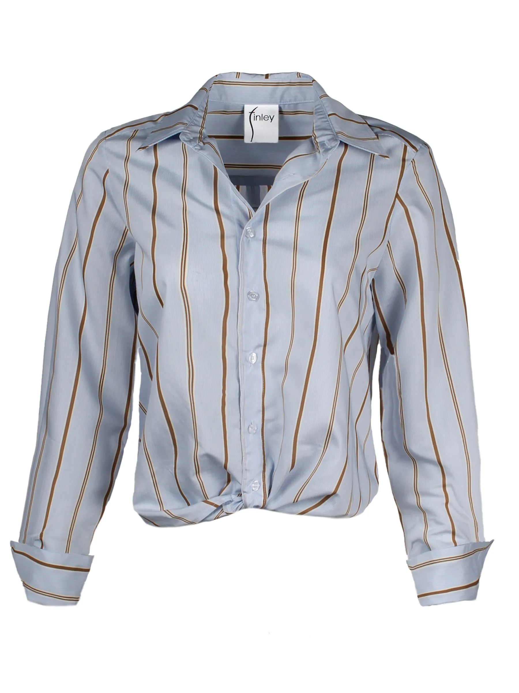 Moxie Shirt Blue/Tan Menswear Stripe